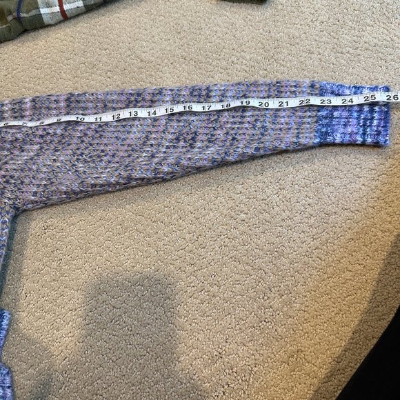 Design History Cardigan Sweater Chunky Marled V-Neck Cropped MEDIUM #M8043X NWT - Picture 10 of 12